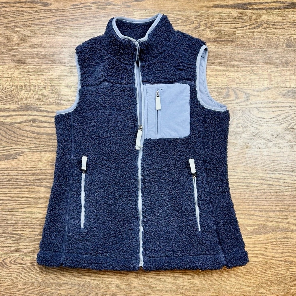 Orvis Vest Women’s Blue Mad River Sherpa Fleece - size Large
